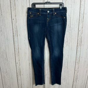 True Religion Size 31 Dark Wash Pull on style denim jeans